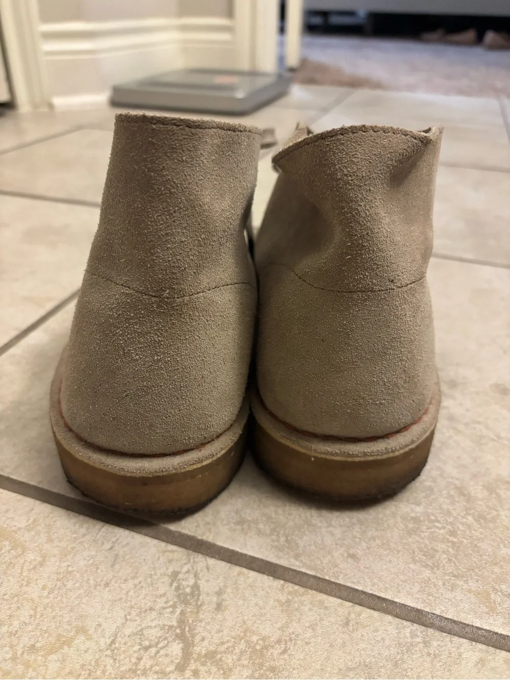 Clarks Taupe Suede Chukka Boots